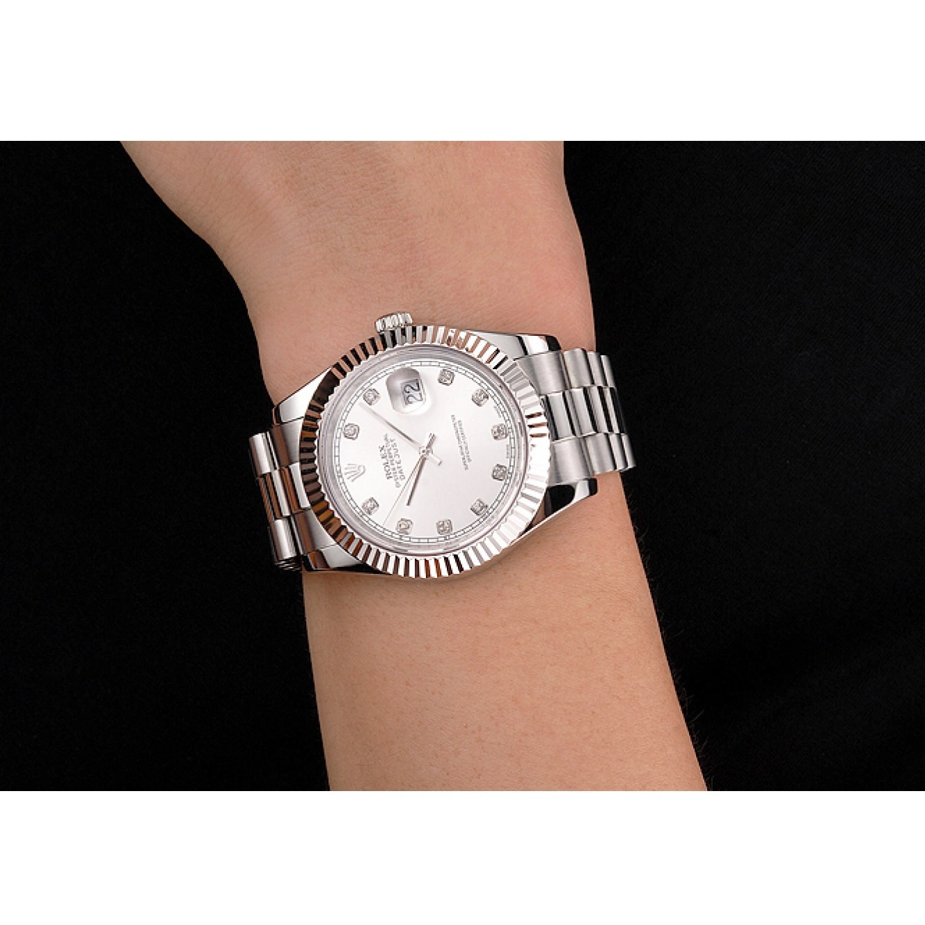 MiroTime 0731 Swiss Rolex Datejust Silver Dial Stainless Steel Case And Bracelet